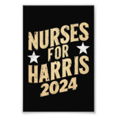 Verpleegkundigen voor Harris 2024 USA Foto Afdruk (Voorkant)