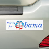 Verpleegkundigen voor Obama 2012 Bumpersticker (Op auto)