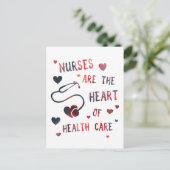 verpleegkundigen vormen het hart van de gezondheid briefkaart (Staand voorkant)
