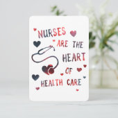 verpleegkundigen vormen het hart van de gezondheid kaart (Staand voorkant)