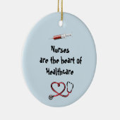 Verpleegkundigen vormen het hart van de gezondheid keramisch ornament (Rechts)