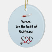 Verpleegkundigen vormen het hart van de gezondheid keramisch ornament (Links)