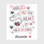 verpleegkundigen vormen het hart van de gezondheid sticker (Vel)