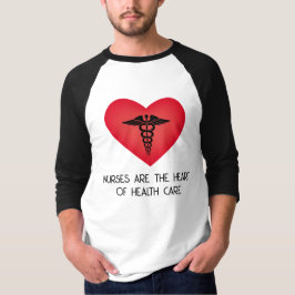 Verpleegkundigen vormen het hart van de gezondheid t-shirt