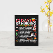 Verpleegkundigen Vrolijk Kerstplezier 12 Dagen Ver Kaart (Gele Bloem)