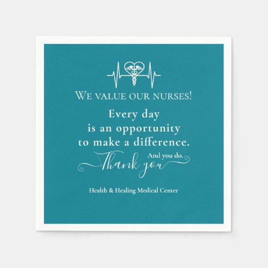 Verpleegkundigen Waardering Aangepaste weekmaand B Servet (Voorkant)