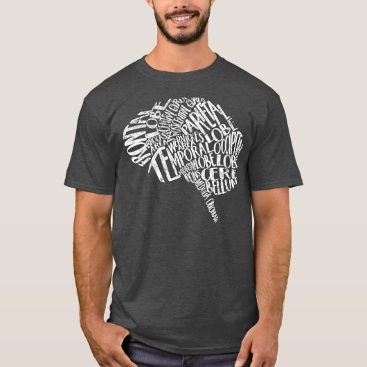 Verpleegkundigen Week Brain Typografie RN Neuronur T-shirt (Voorkant)