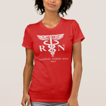 Verpleegkundigen Week/Dag, witte caduceus RN