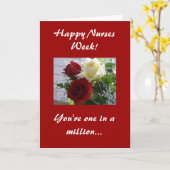Verpleegkundigen Week-Rode en Gele Rozen Kaart (Gele Bloem)