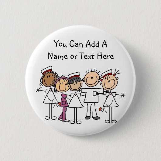 Verpleegkundigen Week T-shirts en cadeautjes Ronde Button 5,7 Cm (Voorkant)