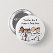 Verpleegkundigen Week T-shirts en cadeautjes Ronde Button 5,7 Cm (Voorkant /achterkant)