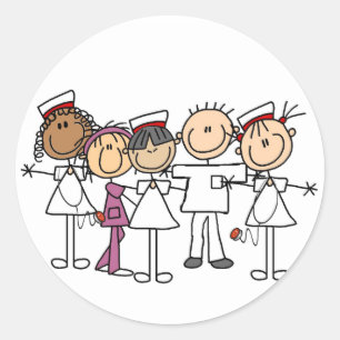 Verpleegkundigen Week T-shirts en cadeautjes Ronde Sticker