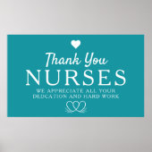 Verpleegkundigen Week Waardering Banner Dank u Ver Poster (Voorkant)