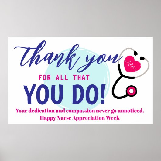 Verpleegkundigen Week Waardering Banner - Honoring Poster (Voorkant)