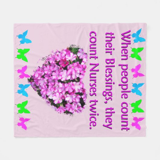 VERPLEEGKUNDIGEN WORDEN GEWAARDEERD FLEECE DEKEN (Voorkant (Horizontaal))