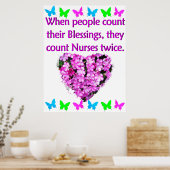 VERPLEEGKUNDIGEN WORDEN GEWAARDEERD POSTER (Keuken)