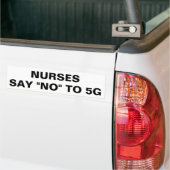 Verpleegkundigen zeggen nee tegen 5G Bumpersticker (Op Truck)