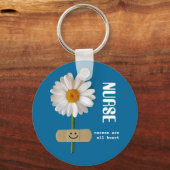 Verpleegkundigen zijn allemaal Hart. Glimlachend D Sleutelhanger (Voorkant)