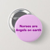 Verpleegkundigen zijn Angels op aarde Ronde Button 5,7 Cm (Voorkant /achterkant)