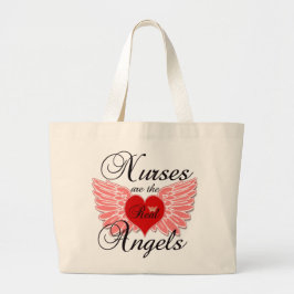 Verpleegkundigen zijn de echte engelen grote tote bag