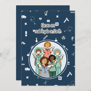 Verpleegkundigen zijn echte Angels op aarde. Aange Bedankkaart