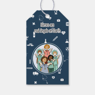 Verpleegkundigen zijn echte Angels op aarde. Geper Cadeaulabel