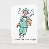 verpleegkundigen zijn echte engelen bedankkaart (Voorkant)