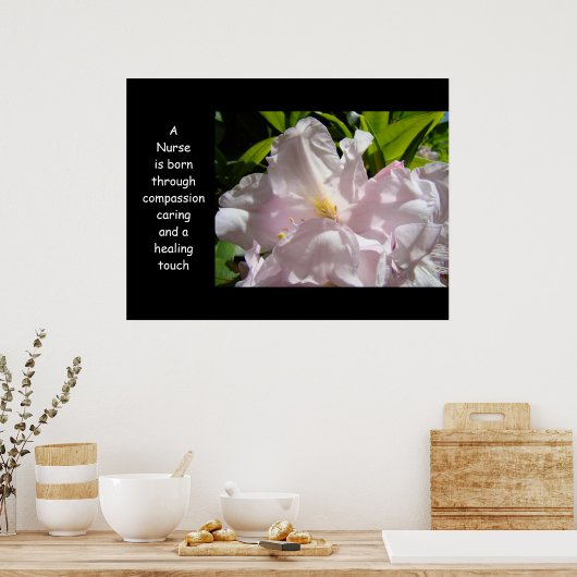 Verpleegkundigen zijn geboren Compassion Caring He Poster (Keuken)