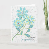 Verpleegkundigen zijn Geduldige Mensen Moderne Blo Bedankkaart (Voorkant)