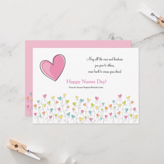 Verpleegkundigen zijn hartvol kaart (Voorkant / Achterkant in situ)