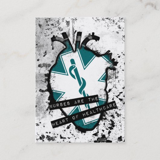 verpleegkundigen zijn het anatomische hart van de  visitekaartje (Voorkant)