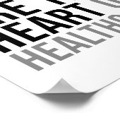 Verpleegkundigen zijn het hart van de gezondheidsz poster (Hoek)