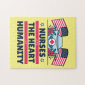 Verpleegkundigen zijn het hart van de mensheid legpuzzel (Horizontaal)