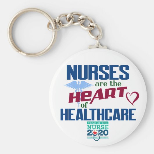 Verpleegkundigen zijn het Jaar van de Gezondheidsz Sleutelhanger (Voorkant)