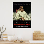 Verpleegkundigen zijn nodig — WW2 VA Poster (Keuken)