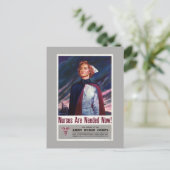 Verpleegkundigen zijn nu nodig - WWII-Poster Briefkaart (Staand voorkant)