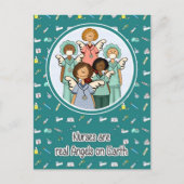 Verpleegkundigen zijn Real Angels op aarde Briefkaart (Voorkant)