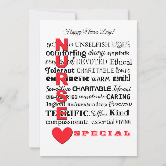 Verpleegkundigen zijn speciale Kaart (Voorkant)