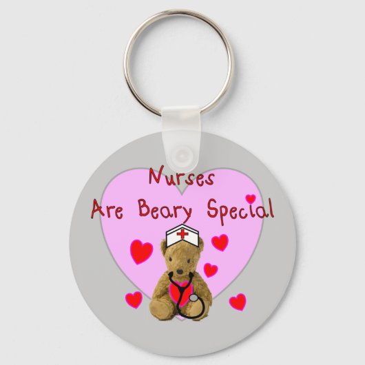 Verpleegkundigen zijn speciale Teddy Bear Gifts Sleutelhanger (Voorkant)