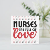 Verpleegkundigen zijn vol liefde - Verpleegsters Bedankkaart (Staand voorkant)