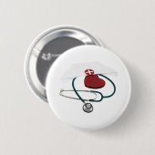 VerpleegkundigenhaveHeart082309 Ronde Button 5,7 Cm (Voorkant /achterkant)