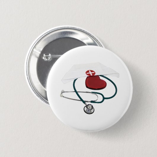 VerpleegkundigenhaveHeart082309 Ronde Button 5,7 Cm (Voorkant /achterkant)