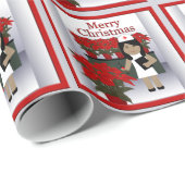 Verpleegkundigenpapier voor kerstmishandeling cadeaupapier (Rol Hoek)