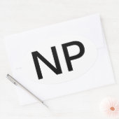 Verpleegkundigensticker Ovale Sticker (Envelop)