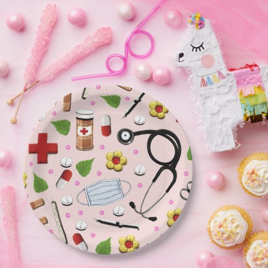 Verpleeglijk Afstuderen Papieren Bordje (Feest)