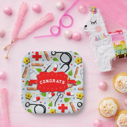 Verpleeglijk Afstuderen Papieren Bordje (Feest)