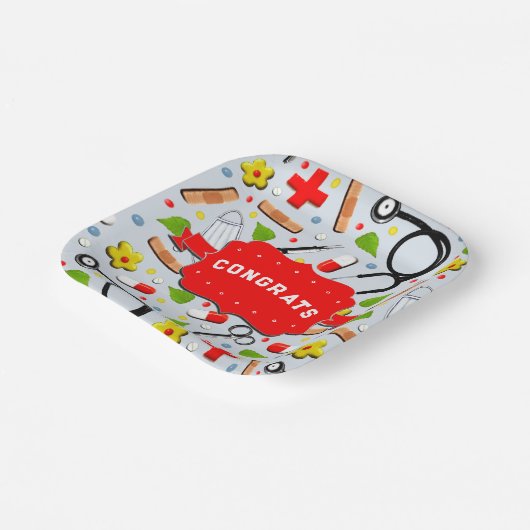 Verpleeglijk Afstuderen Papieren Bordje (Gebogen)