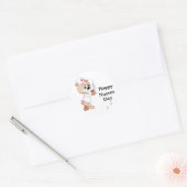 Verpleeglijk Beer Ronde Sticker (Envelop)