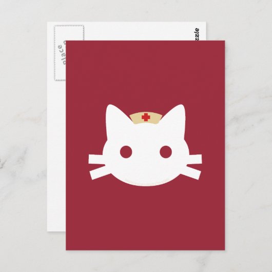 Verpleeglijk Kat Briefkaart (Voorkant / Achterkant)