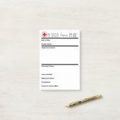 verpleegpas voor elke schoolinstelling; schoolverp post-it® notes (Op bureau)